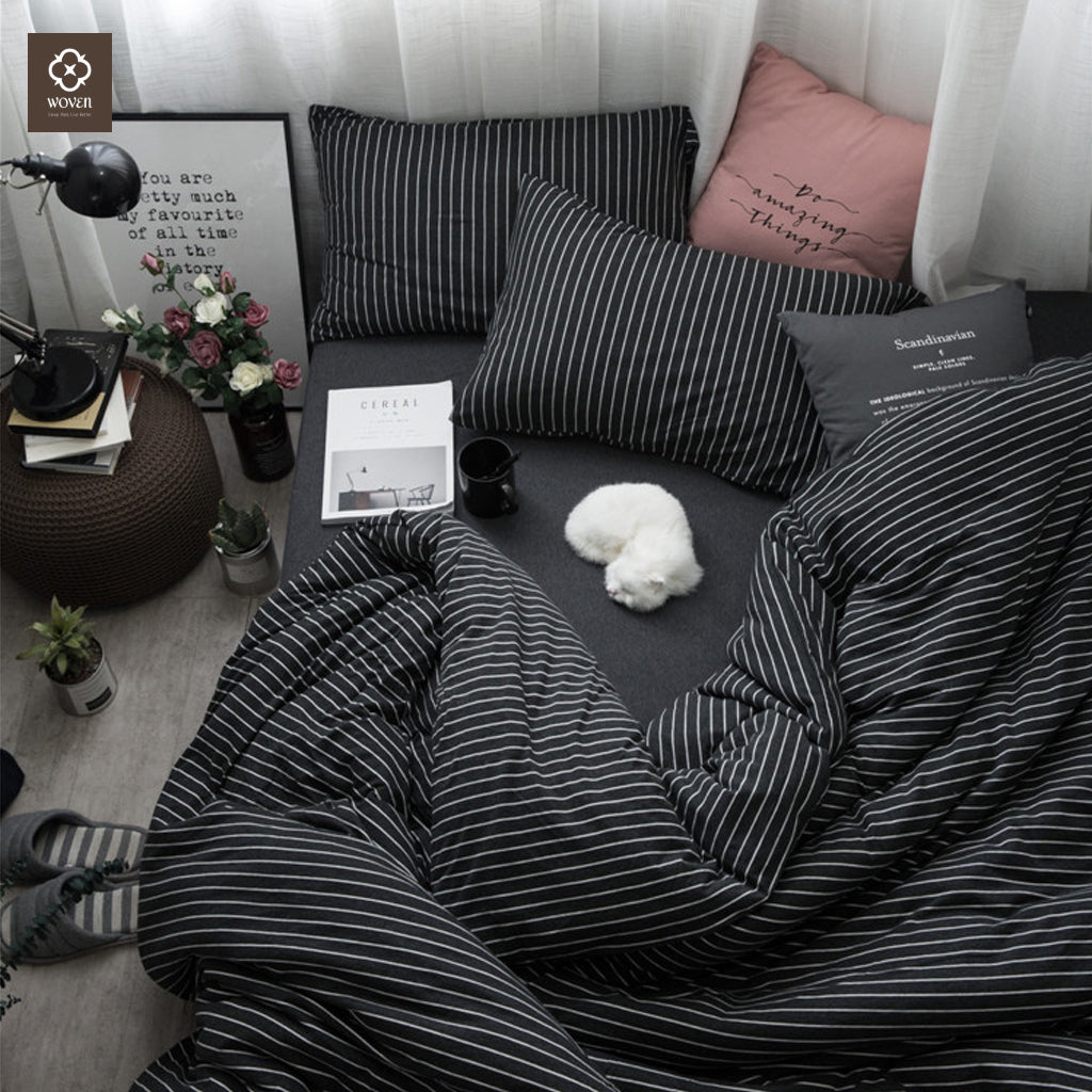 ชุดเครื่องนอน สไตล์ญี่ปุ่น สีดำ (Nordic Black)