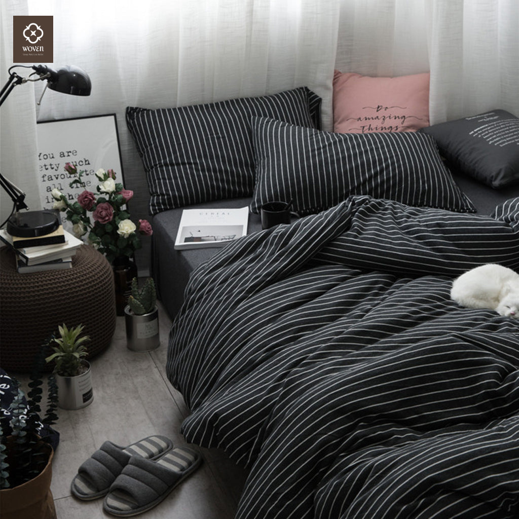ชุดเครื่องนอน สไตล์ญี่ปุ่น สีดำ (Nordic Black)